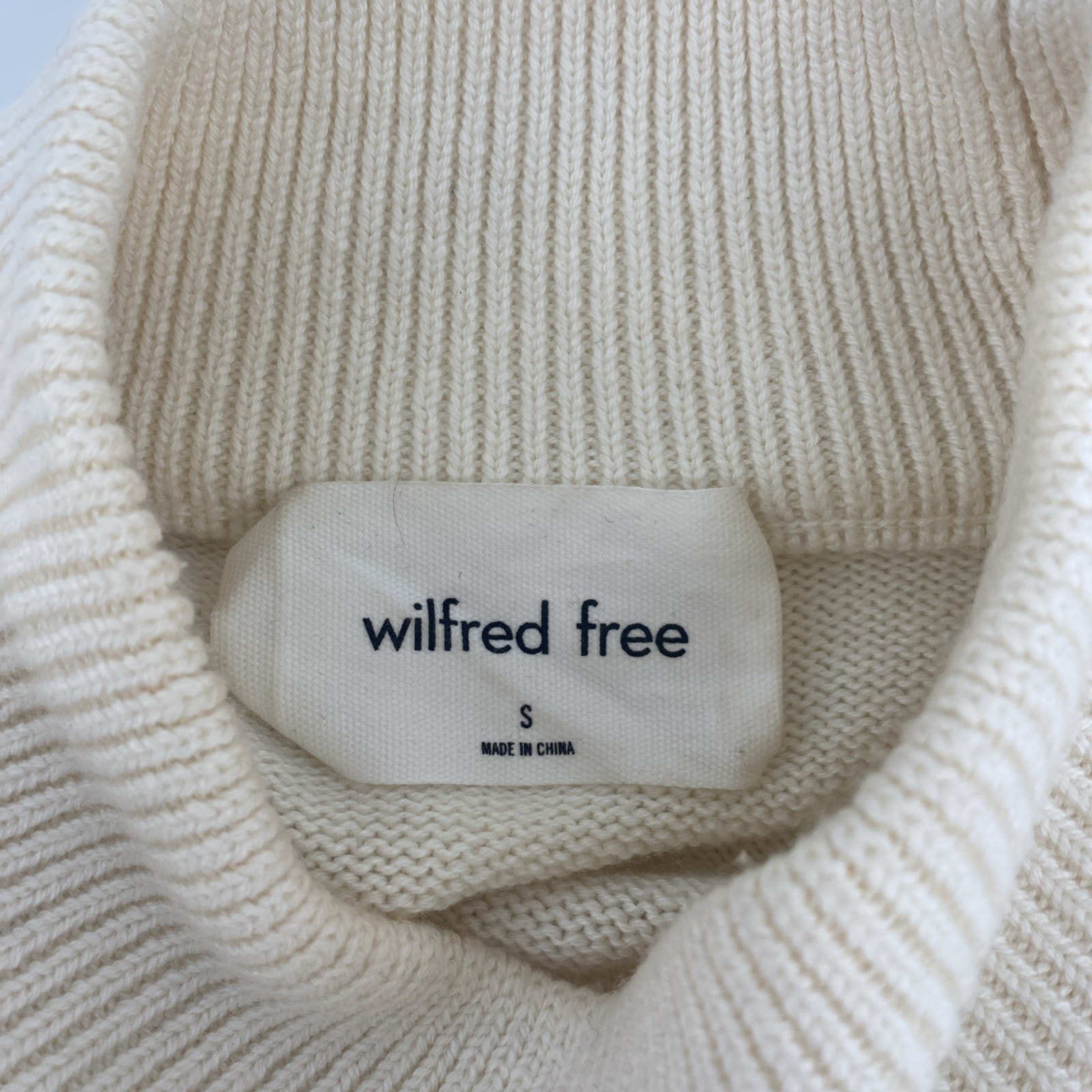 Wilfred Free Sweater Womens Sz Small Wool Cotton Knit High Neck Crop Artizia — image 6 of 8